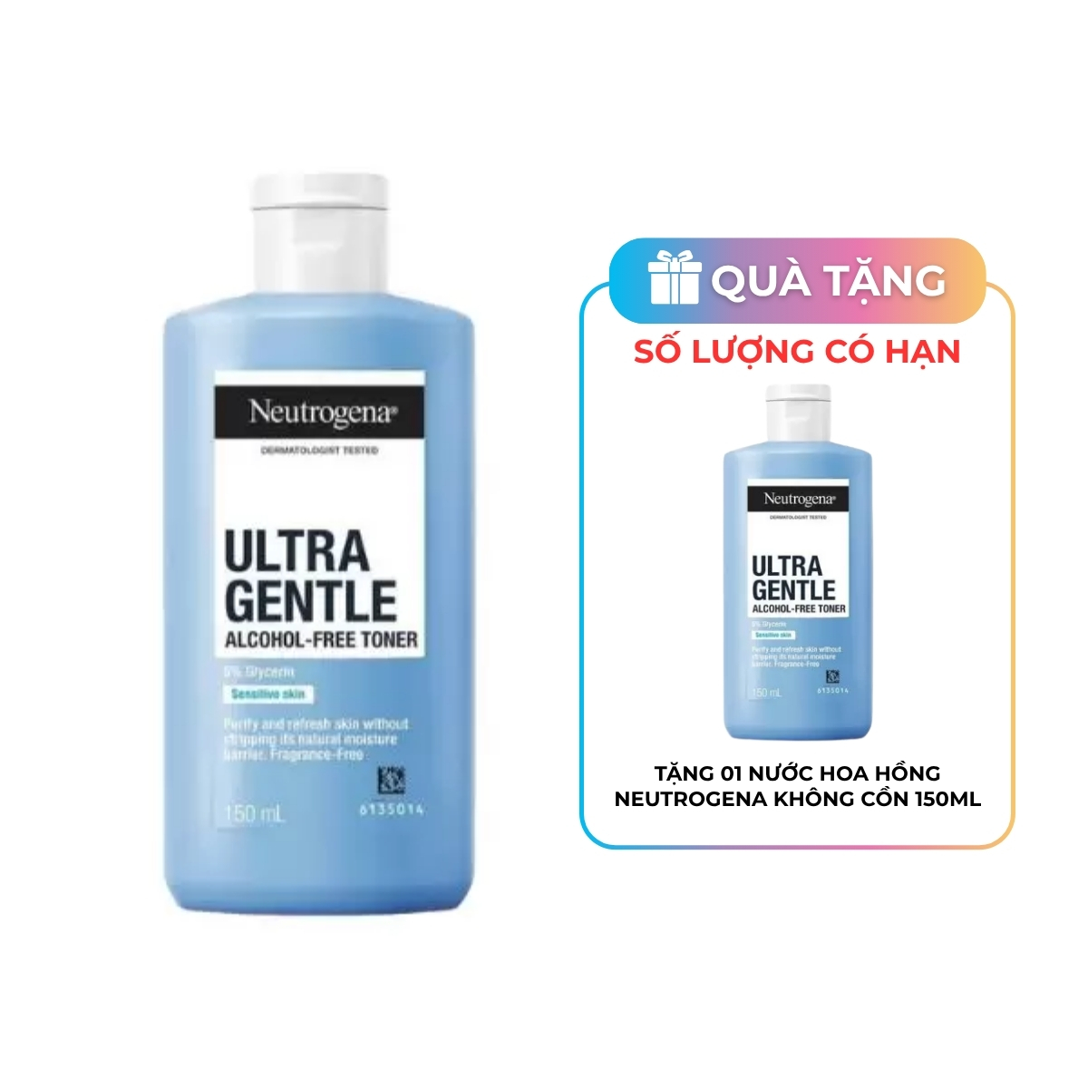 Nước Hoa Hồng Neutrogena Không Cồn 150ml