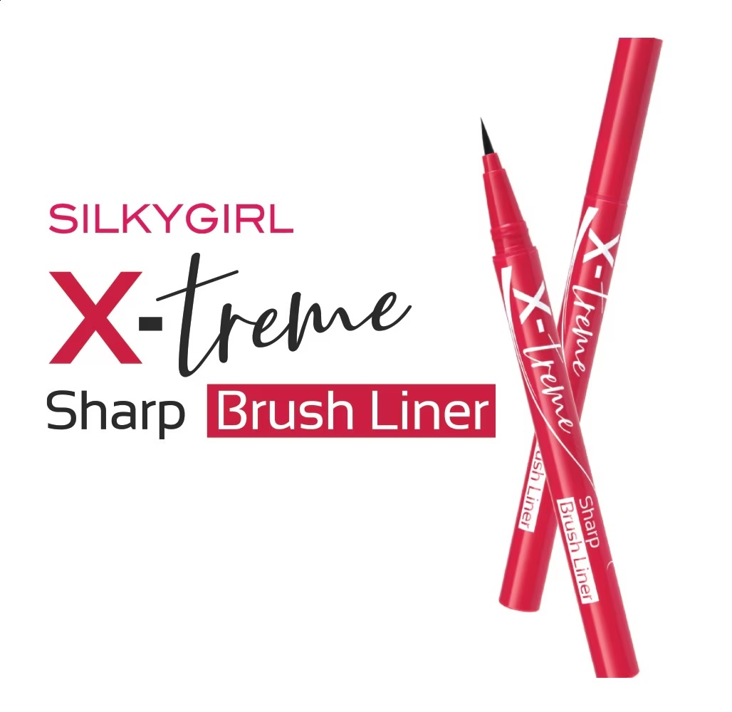 Bút Kẻ Mắt Silkygirl X-Treme Sharp Brush Liner Siêu Mảnh Màu Đen 01 Extreme Black 0.5ml