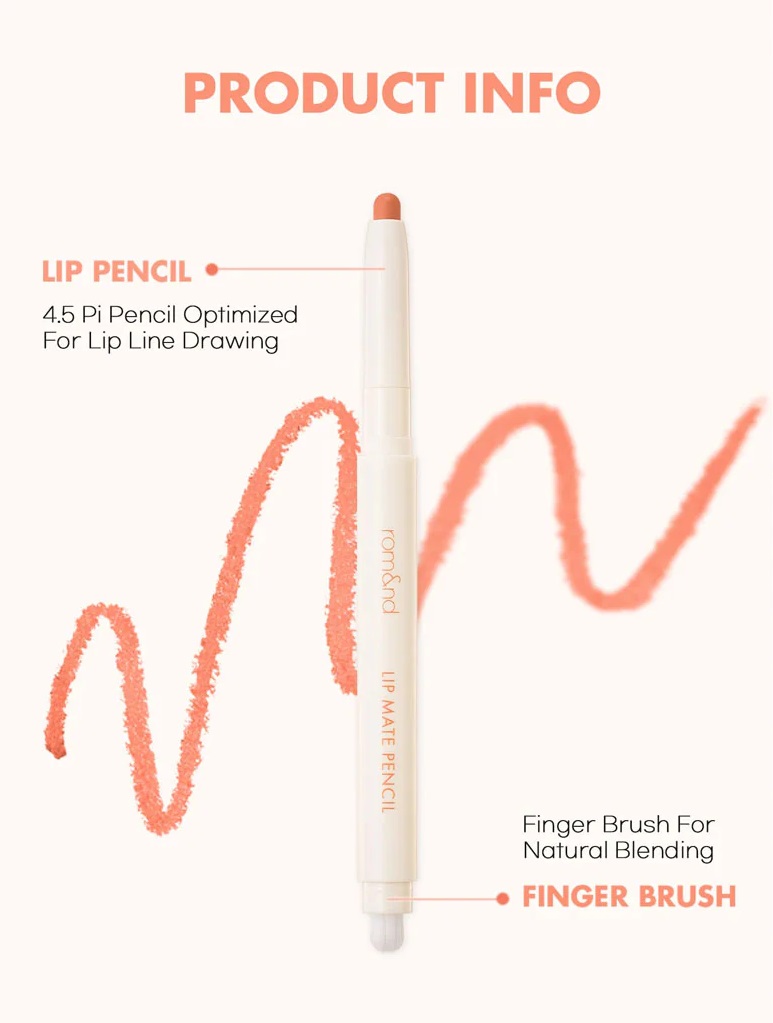 Chì Kẻ Viền Môi Romand Lip Matte Pencil - 01 Tenderly Peach
