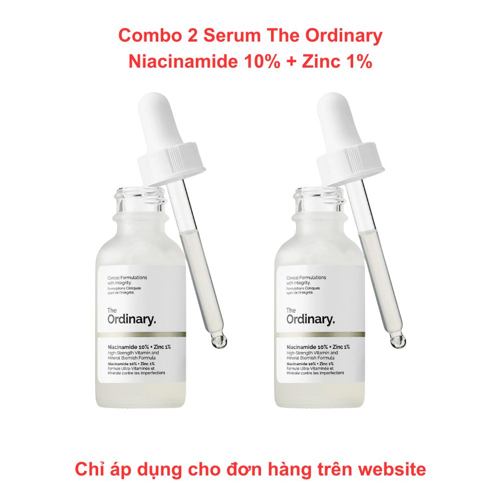 Combo 2 Serum The Ordinary Niacinamide 10% + Zinc 1%