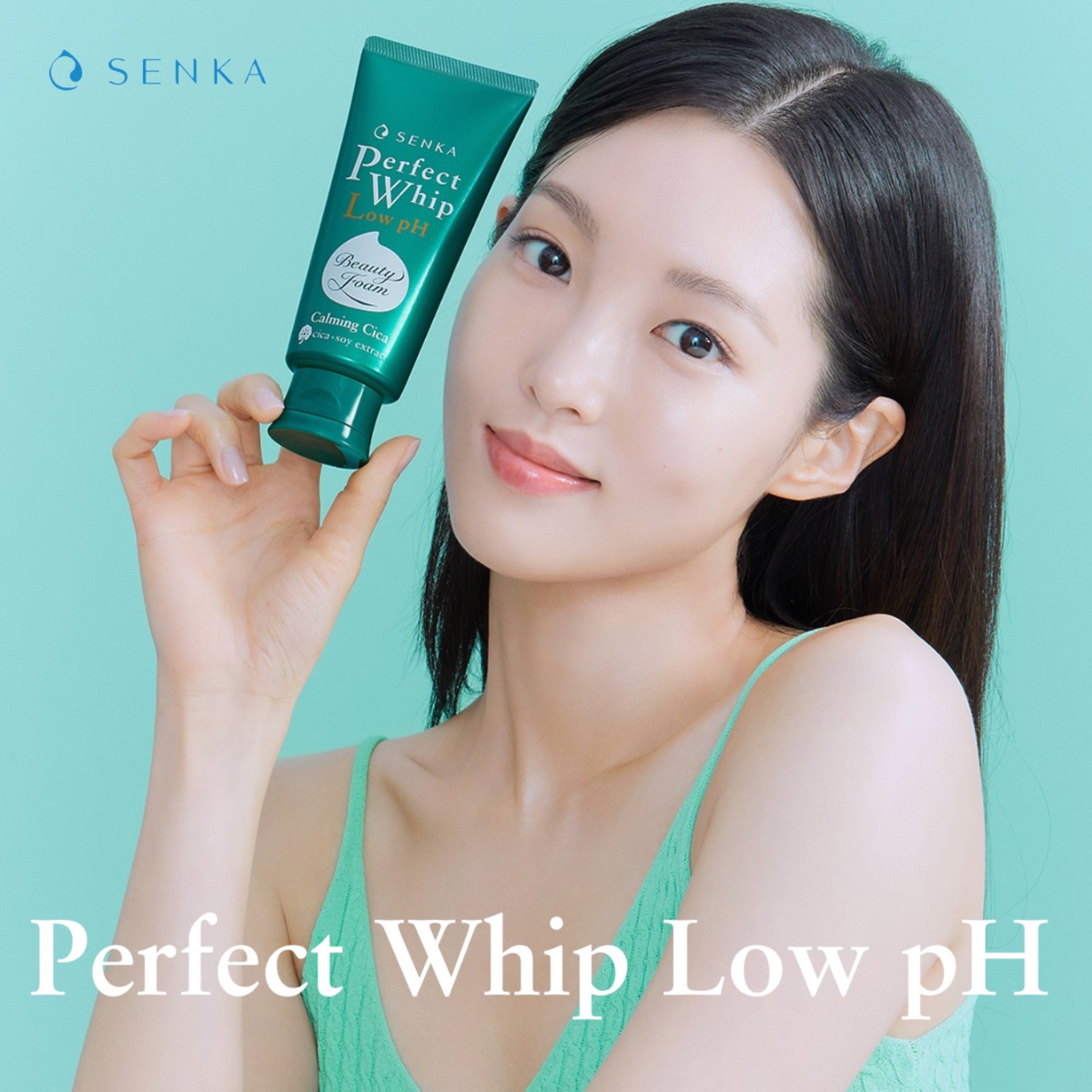 Sữa Rửa Mặt Senka Perfect Whip Low pH Calming Cica Cho Da Nhạy Cảm 100g