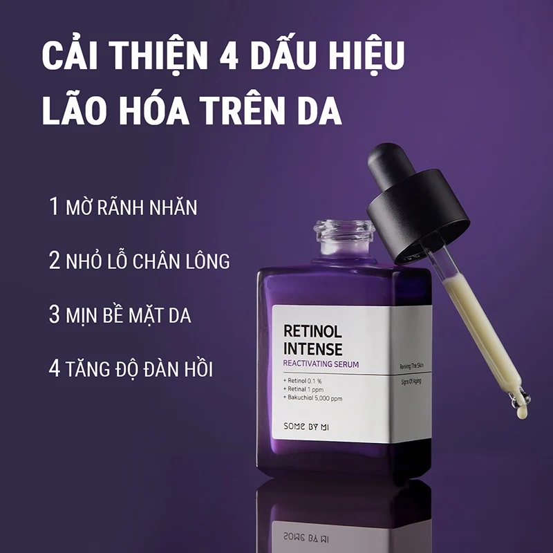 Serum Some By Mi Retinol Intense Reactivating Chống Lão Hóa, Căng Bóng Da 30ml