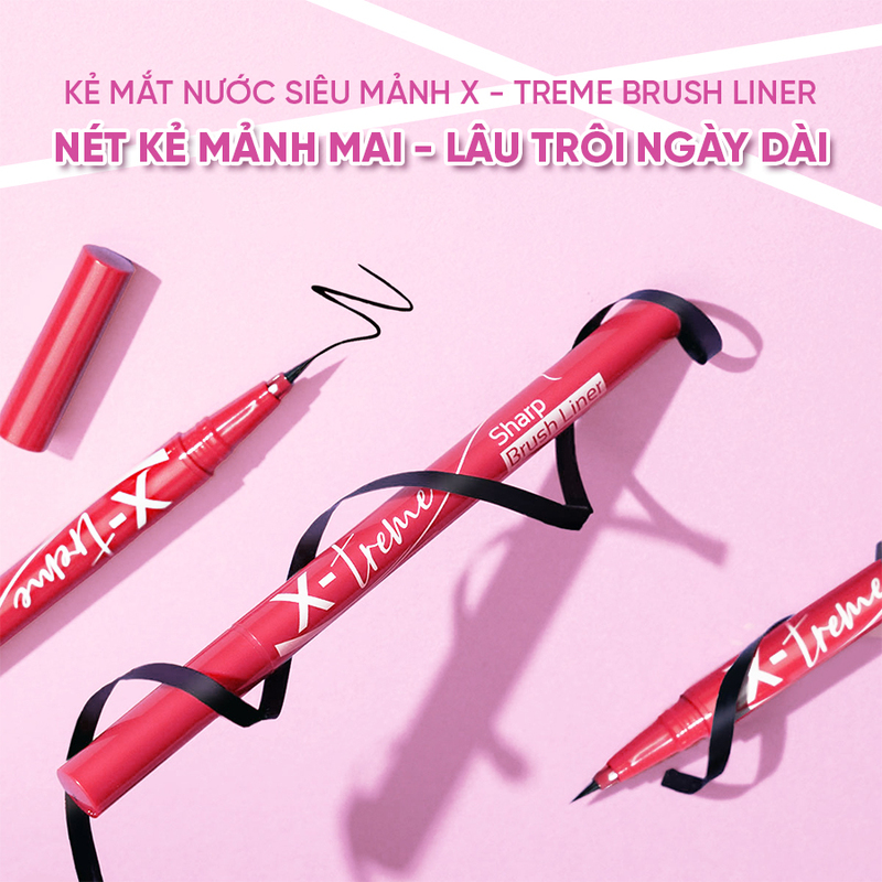 Bút Kẻ Mắt Silkygirl X-Treme Sharp Brush Liner Siêu Mảnh Màu Đen 01 Extreme Black 0.5ml