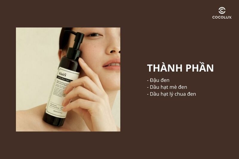 Thành phần của dầu tẩy trang Klairs Gentle Black Deep Cleansing Oil 150m