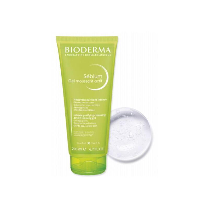 Gel Rửa Mặt Bioderma Sébium Gel Moussant Actif Sạch Sâu Và Giảm Mụn 200ml