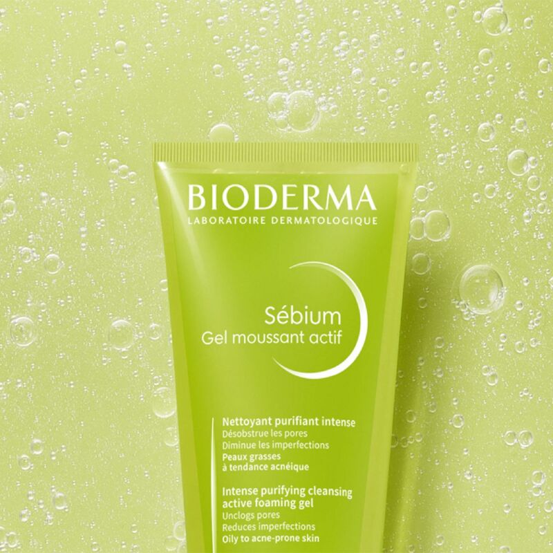 Gel Rửa Mặt Bioderma Sébium Gel Moussant Actif Sạch Sâu Và Giảm Mụn 200ml