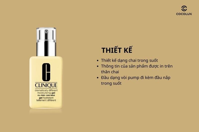 Thiết kế của kem dưỡng Clinique Dramatically Different Moisturizing Gel