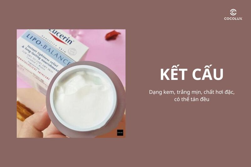 Kết cấu&nbsp;của kem dưỡng ẩm Eucerin UltraSensitive Lipo Balance Cream