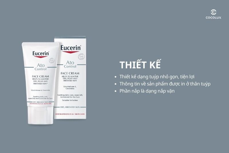 Thiết kế của kem dưỡng Eucerin Ato Control Face Cream 50ml