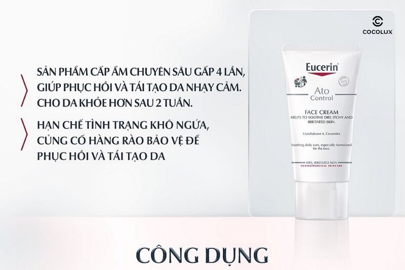 Công dụng của kem dưỡng Eucerin Ato Control Face Cream 50ml