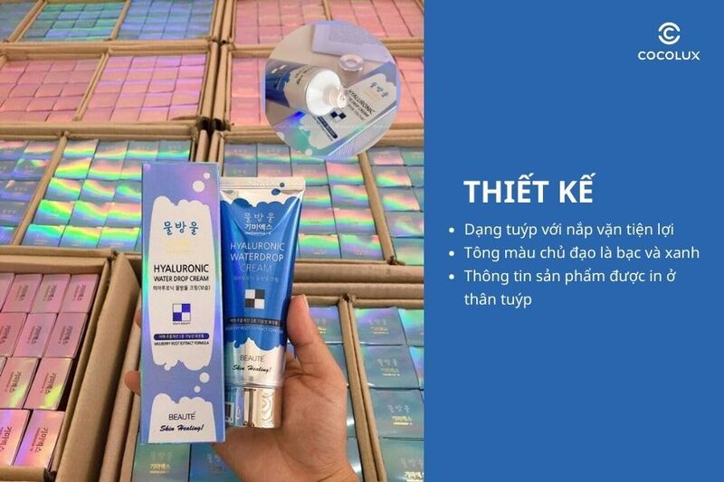 Thiết kế của kem dưỡng Melasma-X Hyaluronic WaterDrop Cream 80ml