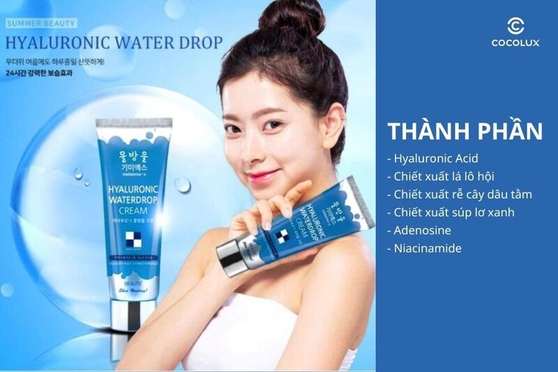 Thành phần của kem dưỡng Melasma-X Hyaluronic WaterDrop Cream 80ml