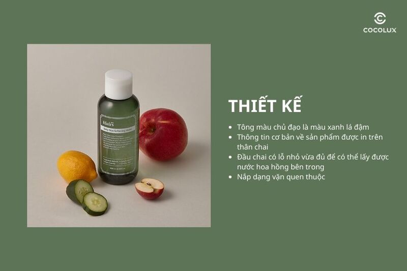 Thiết kế của nước hoa hồng Klairs Daily Skin Softening Water