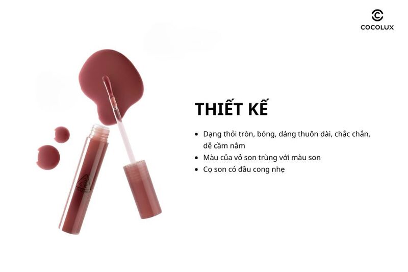 Thiết kế son bóng 3CE Drop Glow Gel