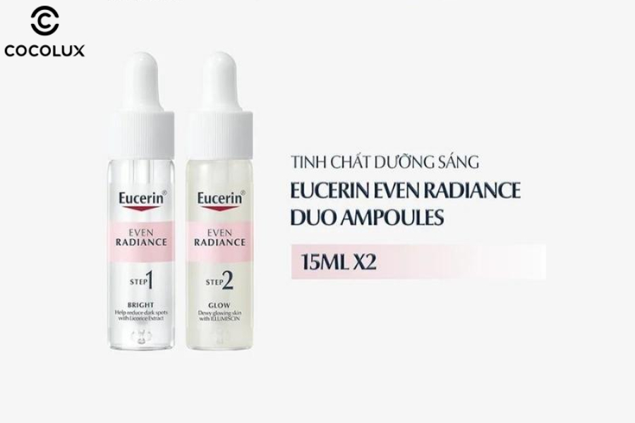 Tinh chất Eucerin Even Radience Duo Ampoules nổi bật với công dụng dưỡng sáng