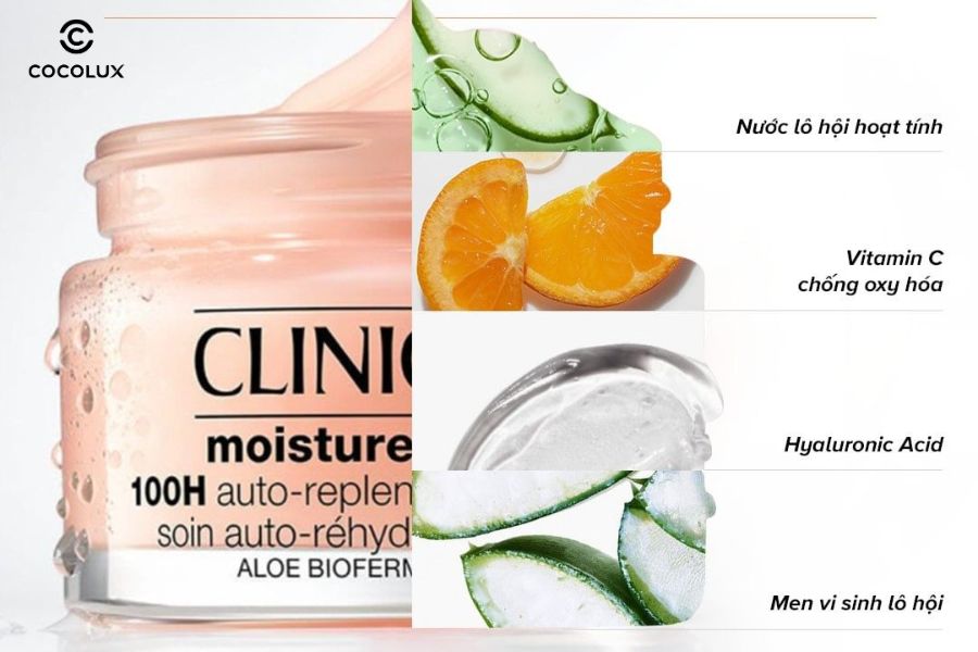 Thành phần chính của Kem Dưỡng Clinique Moisture Surge 100H