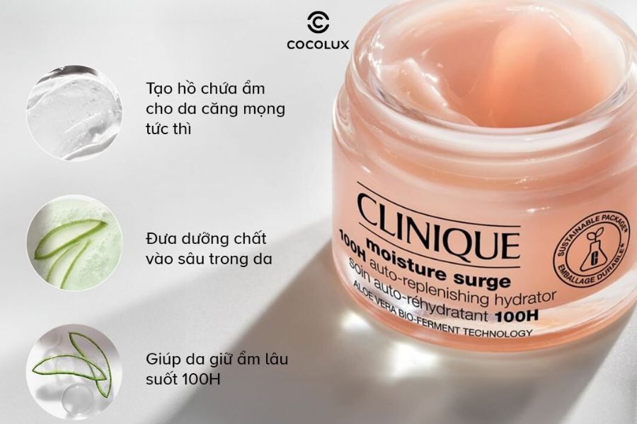 Công dụng của Kem Dưỡng Clinique Moisture Surge 100H