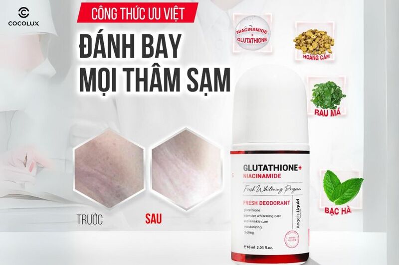 Thành phần nổi bật của Lăn Khử Mùi Angel's Liquid Giảm Thâm Dưỡng Trắng 