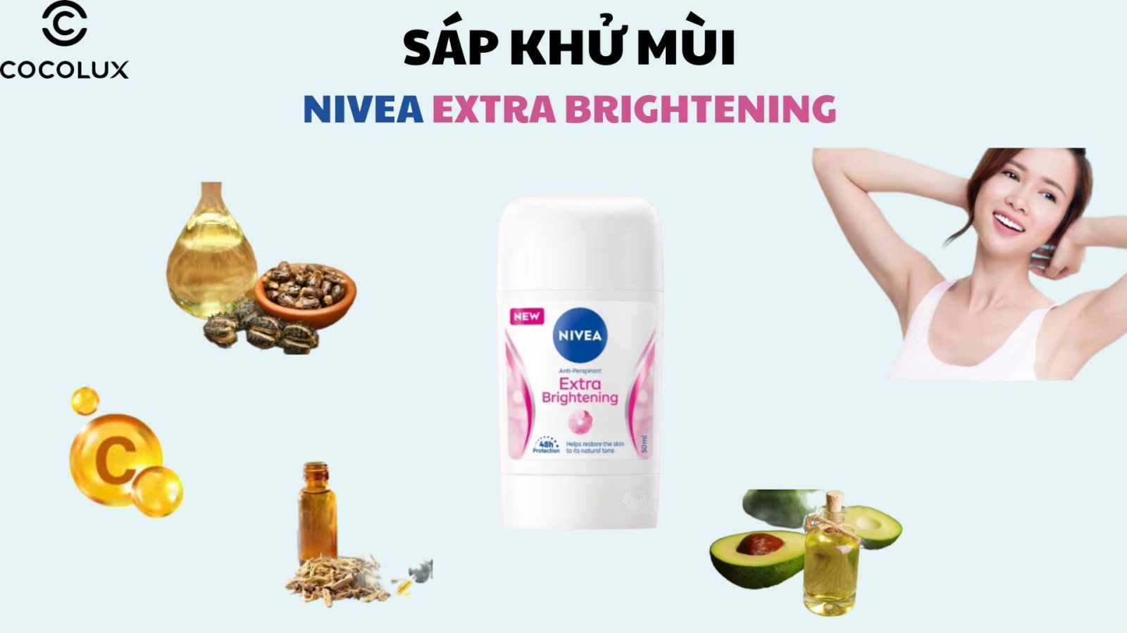 Th&agrave;nh phần của S&aacute;p khử m&ugrave;i Nivea Extra Brightening