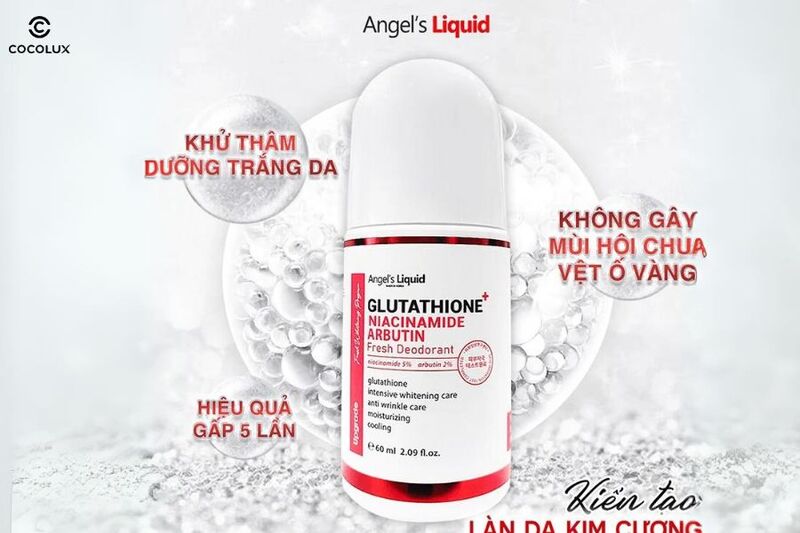 Ưu điểm của Lăn Khử Mùi Angel's Liquid Giảm Thâm Dưỡng Trắng 