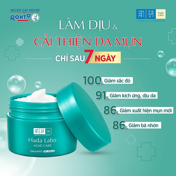 Gel Dưỡng Ẩm Hada Labo Acne Care Calming Ngừa Mụn, Làm Dịu Da 50g