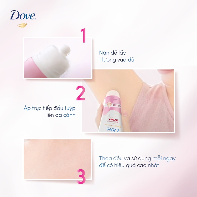 Kem Ngăn Mùi Dove Dưỡng Sáng Da Deodorant Dry Serum 3% Niacinamide +10x Vitamin C&E 40ml