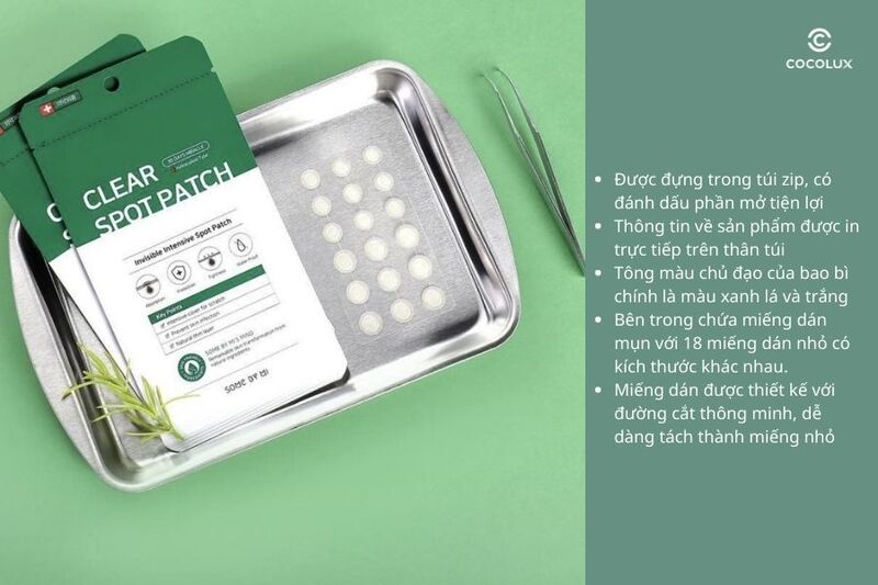 Thiết kế của miếng dán mụn Some By Mi Clear Spot Patch