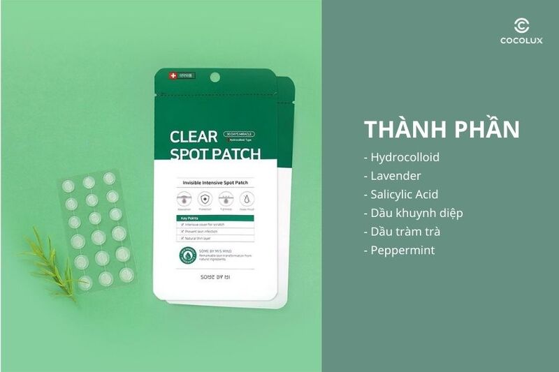 Thành phần của miếng dán mụn Some By Mi