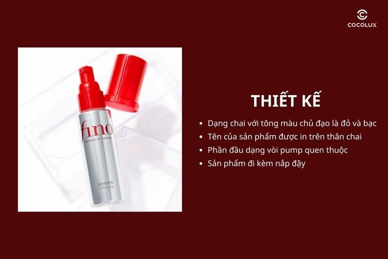 Thiết kế của dầu dưỡng tóc cao cấp Fino Shiseido Premium Touch