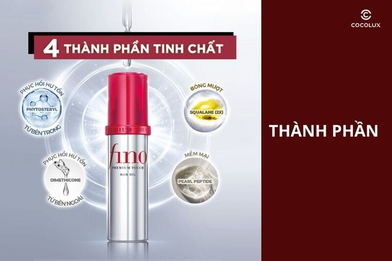 Thành phần của dầu dưỡng tóc cao cấp Fino Shiseido Premium Touch