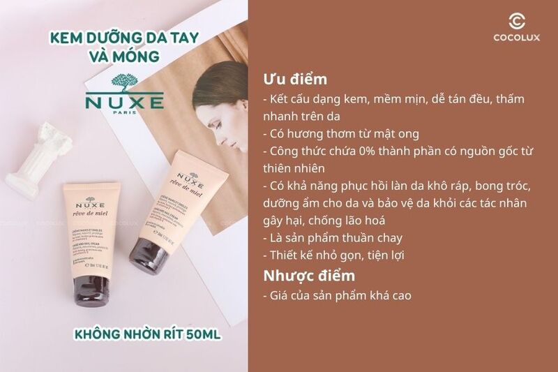 Ưu điểm và nhược điểm của kem dưỡng da tay Nuxe Reve De Miel Hand and Nail Cream