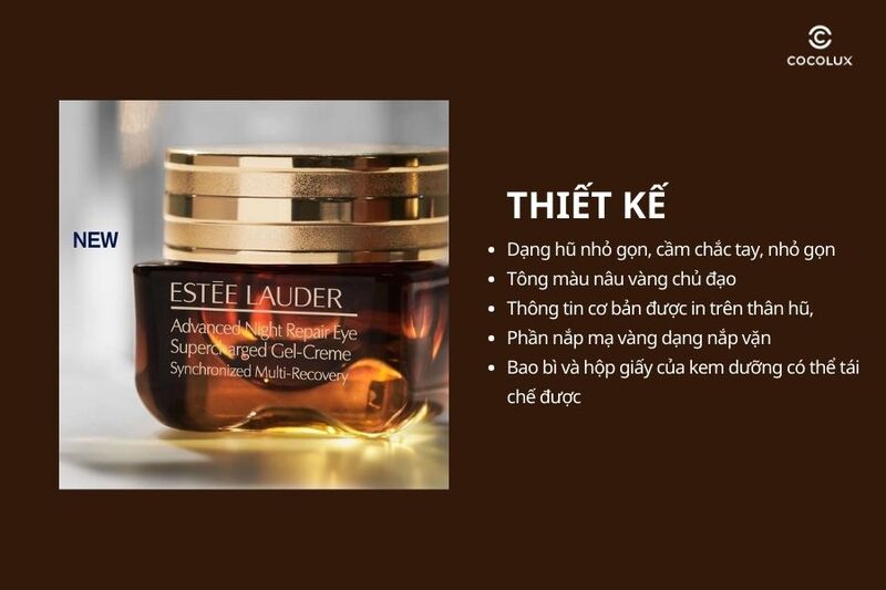 Thiết kế của kem dưỡng mắt Estee Lauder Advanced Night Repair Eye Supercharged Gel-Creme Synchronized Multi-Recovery Eye Cream