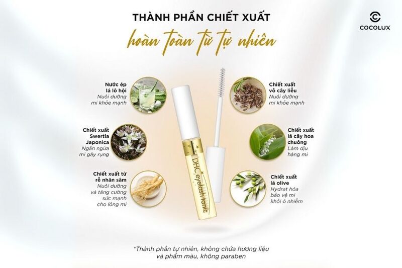 Th&agrave;nh phần của tinh chất dưỡng mi DHC Eyelash Tonic