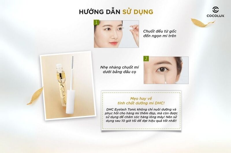 C&aacute;ch d&ugrave;ng tinh chất dưỡng mi DHC Eyelash Tonic