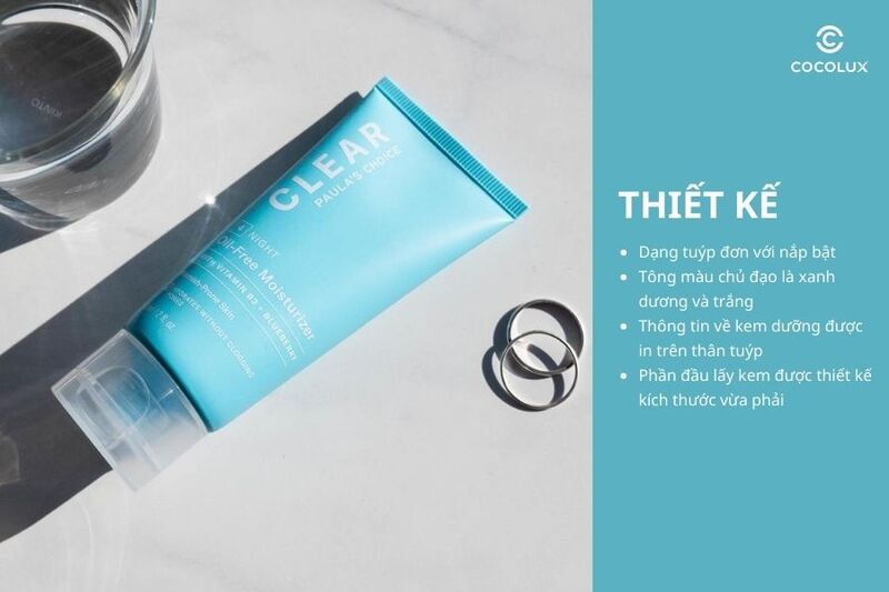 Thiết kế của kem&nbsp;dưỡng Paula's Choice Clear Oil-Free Moisturizer