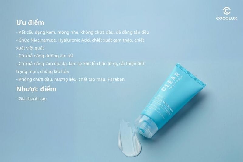 Ưu điểm v&agrave; nhược điểm&nbsp;của kem&nbsp;dưỡng Paula's Choice Clear Oil-Free Moisturizer