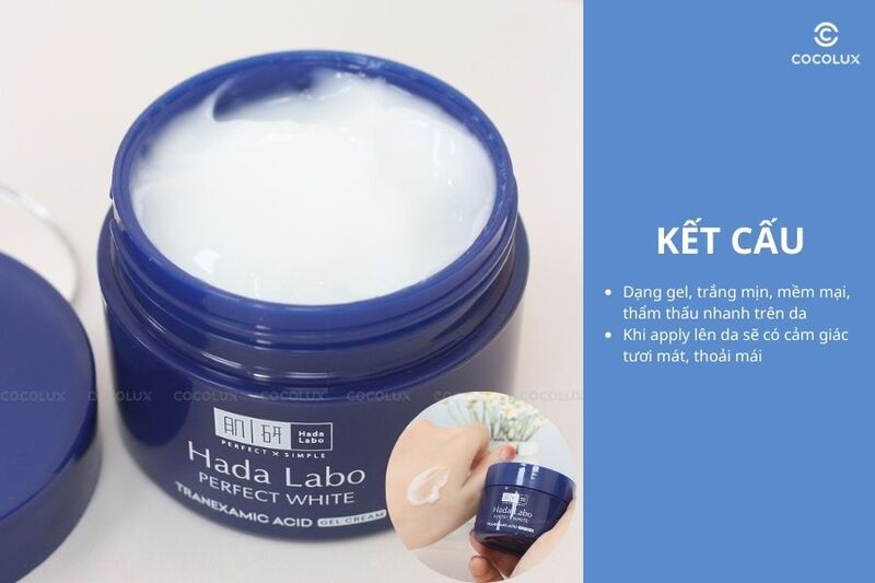 Kết cấu&nbsp;của&nbsp;gel dưỡng Hada Labo Perfect White Tranexamic Acid
