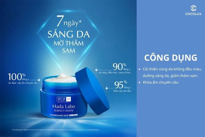 C&ocirc;ng dụng của&nbsp;gel dưỡng Hada Labo Perfect White Tranexamic Acid