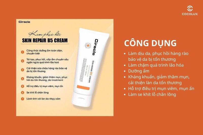 C&aacute;c c&ocirc;ng dụng của kem dưỡng&nbsp;Ciracle Skin Repair B5 100ml