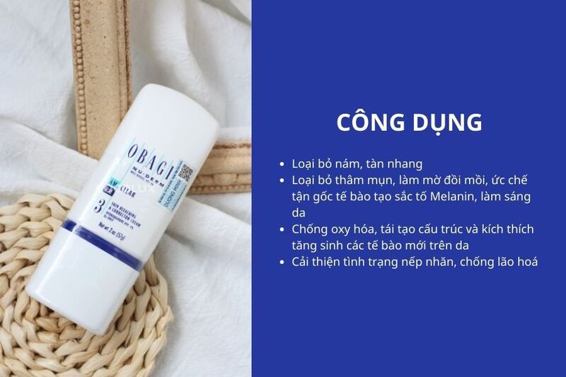 Công dụng của kem dưỡng Obagi Nuderm Clear 3