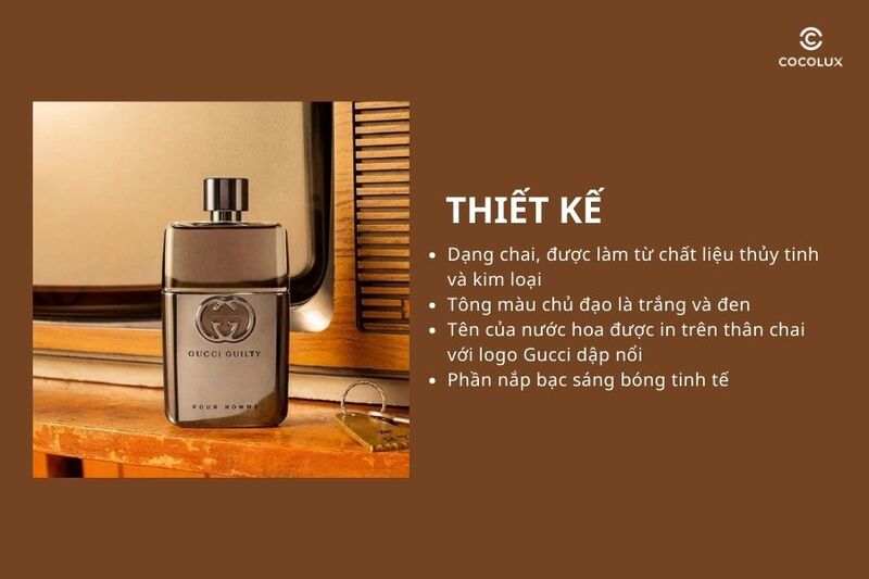 Thiết kế của nước hoa Gucci Guilty Pour Homme