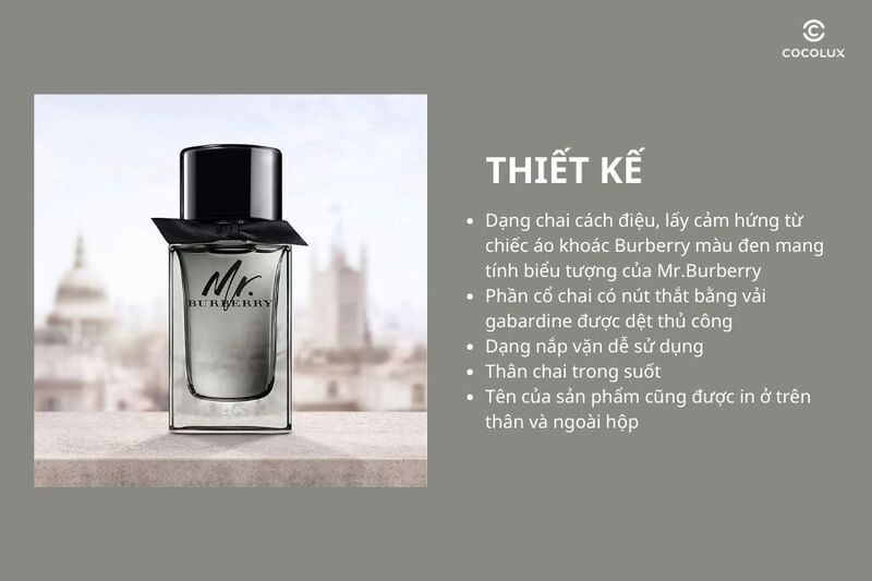 Thiết kế của nước hoa Mr. Burberry EDT
