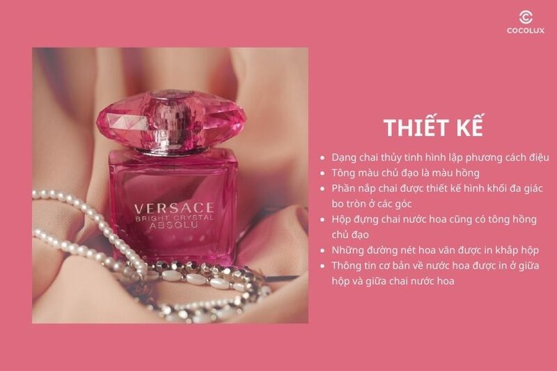 Thiết kế của nước hoa Versace Bright Crystal Absolu EDP