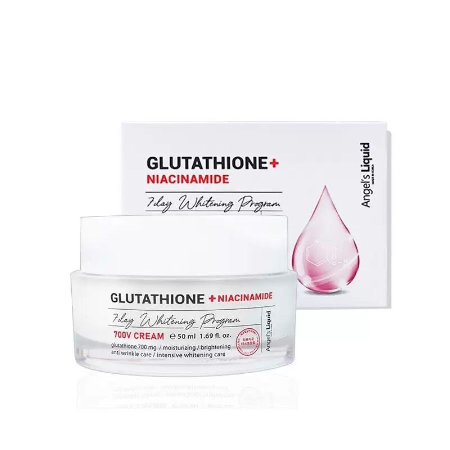 Kem Dưỡng Angel's Liquid Glutathione + Niacinamide 7 Day Whitening Program 700V Cream Dưỡng Sáng Da, Mờ Thâm Nám 50ml