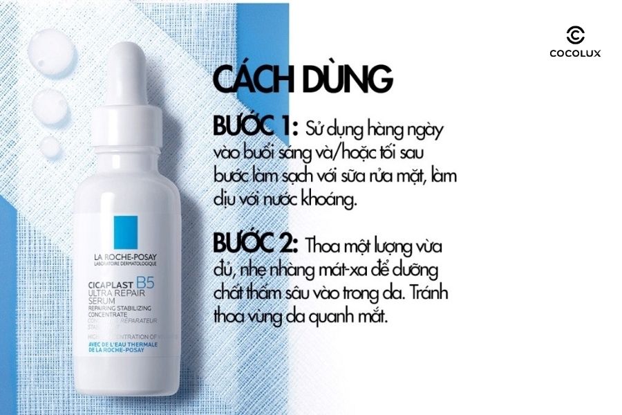 Cách dùng tinh chất La Roche-Posay Cicaplast B5 Ultra Repair Serum