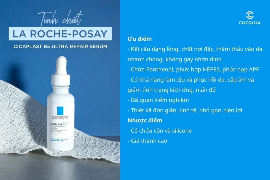 Tổng kết ưu điểm, nhược điểm của tinh chất La Roche-Posay Cicaplast B5 Ultra Repair Serum