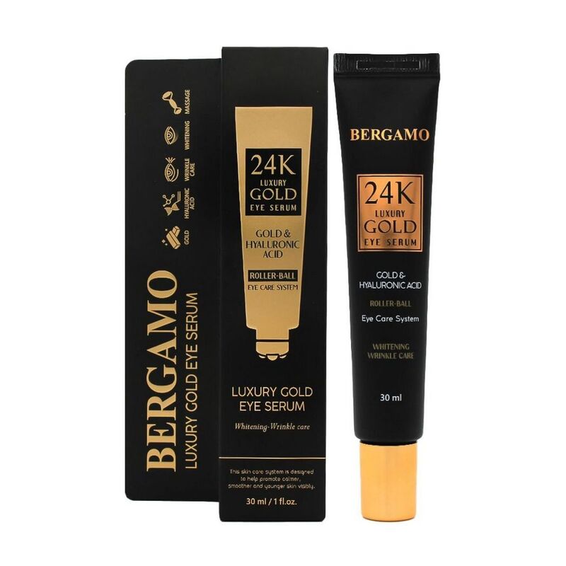 Lăn Dưỡng Mắt Bergamo Trị Thâm 24k Luxury Gold Eye Serum 30ml