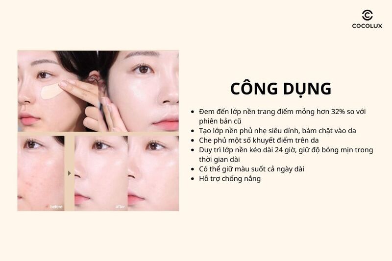 Công dụng của kem nền Espoir Pro Tailor Be Grow Foundation New Class SPF27 PA++