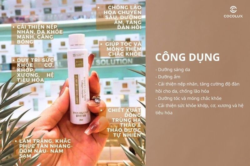 Công dụng của nước uống Collagen Bonshe's Daily Beauty Collagen Ampoule