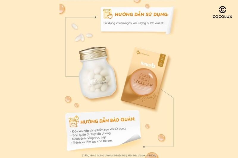 Cách dùng viên uống cấp nước InnerB Aqua Rich Doubleup